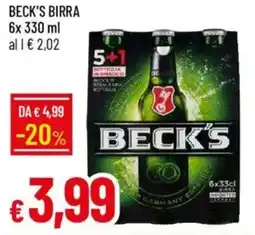 IperFamila Beck's birra offerta