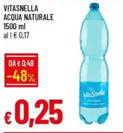 IperFamila Vitasnella acqua naturale offerta