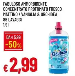 IperFamila Fabuloso ammorbidente concentrato profumato fresco mattino offerta