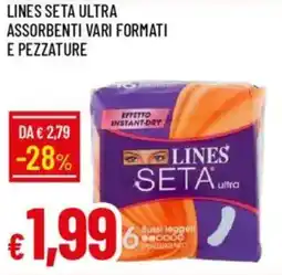 IperFamila Lines seta ultra assorbenti vari formati e pezzature offerta