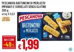 IperFamila Pescanova bastoncini di merluzzo impanati e surgelati senza glutine offerta