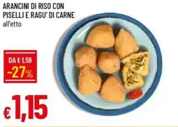 IperFamila Arancini di riso con piselli e ragu' di carne offerta