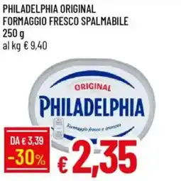 IperFamila Philadelphia original formaggio fresco spalmabile offerta