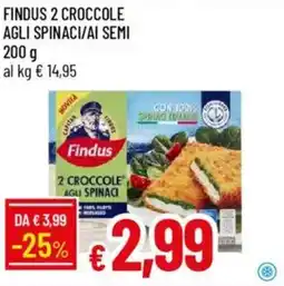IperFamila Findus 2 croccole agli spinaci/ai semi offerta