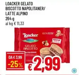 IperFamila Loacker gelato biscotto napolitaner/ latte alpino offerta