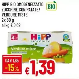 IperFamila Hipp bio omogeneizzato zucchine con patate/ verdure miste offerta