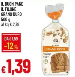 IperFamila Il buon pane il filone grano duro offerta