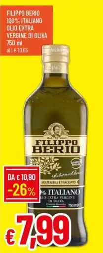 IperFamila Filippo berio 100% italiano olio extra vergine di oliva offerta