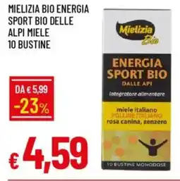 IperFamila Mielizia bio energia sport bio delle alpi miele 10 bustine offerta