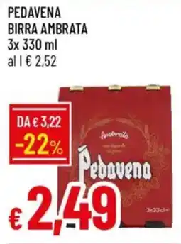 IperFamila Pedavena birra ambrata offerta