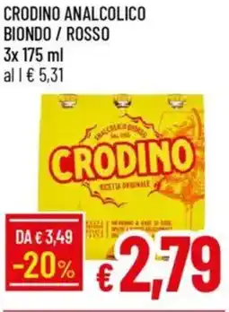 IperFamila Crodino analcolico biondo / rosso offerta