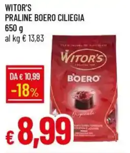 IperFamila Witor's praline boero ciliegia offerta