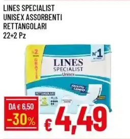IperFamila Lines specialist unisex assorbenti rettangolari offerta