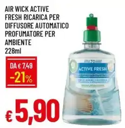 IperFamila Air wick active fresh ricarica per diffusore automatico profumatore per ambiente offerta
