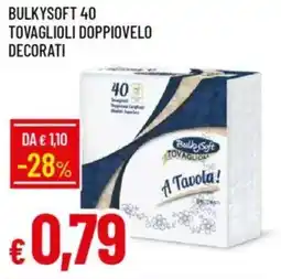 IperFamila Bulkysoft 40 tovaglioli doppiovelo decorati offerta