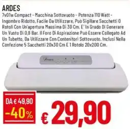 IperFamila ARDES 7v01w Compact - Macchina Sottovuoto offerta