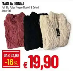 IperFamila Maglia donna full zip polar fleece modelli e offerta