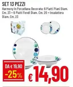 IperFamila Set 13 pezzi harmony in porcellana offerta