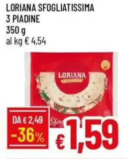 Galassia Loriana sfogliatissima 3 piadine offerta