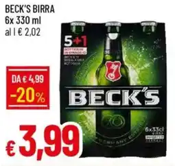 Galassia Beck's birra offerta