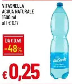 Galassia Vitasnella acqua naturale offerta