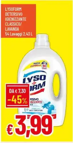 Galassia LYSOFORM DETERSIVO IGIENIZZANTE CLASSICO/ LAVANDA offerta