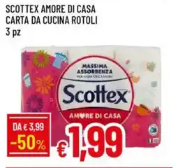 Galassia Scottex amore di casa carta da cucina rotoli 3 pz offerta