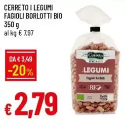 Galassia Cerreto i legumi fagioli borlotti bio offerta