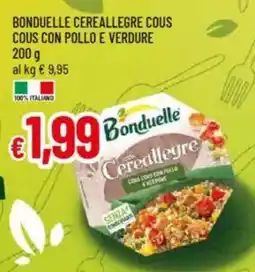 Galassia Bonduelle cereallegre cous cous con pollo e verdure offerta