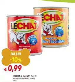 Galassia LECHAT alimento gatti bocconcini manzo/pollo e tacchino offerta