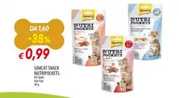 Galassia GIMCAT snack nutripockets Per Gatti offerta
