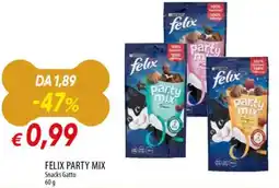 Galassia FELIX Party mix snacks gatto offerta