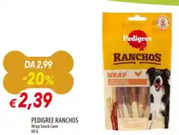 Galassia Pedigree ranchos wrap snack cane offerta