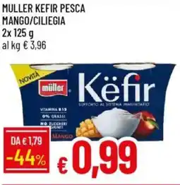 Galassia Muller kefir pesca mango/ciliegia offerta