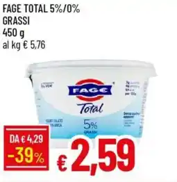 Galassia Fage total 5%/0% grassi offerta