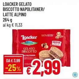 Galassia Loacker gelato biscotto napolitaner/ latte alpino offerta