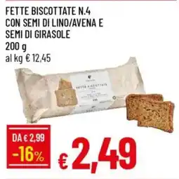 Galassia Fette biscottate n.4 con semi di lino/avena e semi di girasole offerta