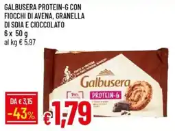 Galassia Galbusera protein-g con fiocchi di avena, granella di soia e cioccolato offerta