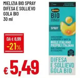 Galassia Mielizia bio spray difesa e sollievo gola bio offerta