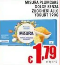 Sacoph Misura plumcake dolce senza zuccheri allo yogurt offerta