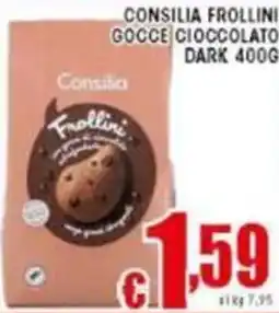 Sacoph Consilia frollini gocce cioccolato dark offerta