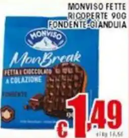 Sacoph Monviso fette ricoperte fondente gianduia offerta