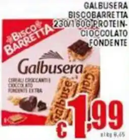 Sacoph Galbusera biscobarretta protein- cioccolato fondente offerta