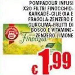 Sacoph Pompadour infusi x20 filtri finocchio offerta