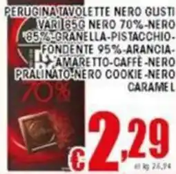 Sacoph Perugina tavolette nero offerta