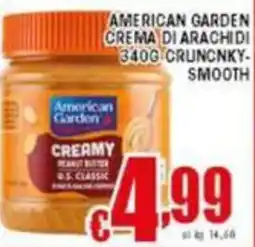 Sacoph American garden crema di arachidi cruncnky smooth offerta