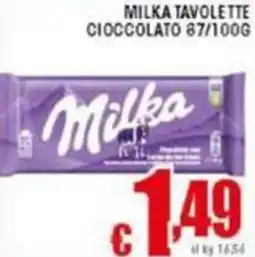 Sacoph Milka tavolette cioccolato offerta