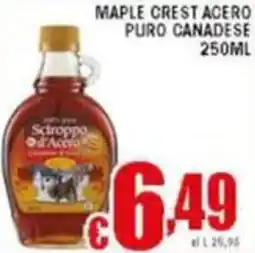 Sacoph Maple crest acero puro canadese offerta