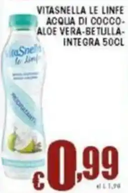 Sacoph Vitasnella le linfe acqua di cocco-aloe vera-betulla offerta
