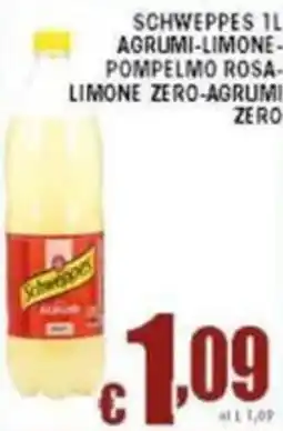 Sacoph Schweppes agrumi-limone- pompelmo rosa- limone zero-agrumi zero offerta